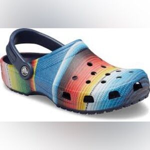 Crocs Classic Clogs striped blanket sarape print